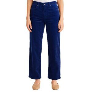 AG Adriano Goldschmied The Etta High Waist Wide Leg Crop Royal Blue 27 NWOT